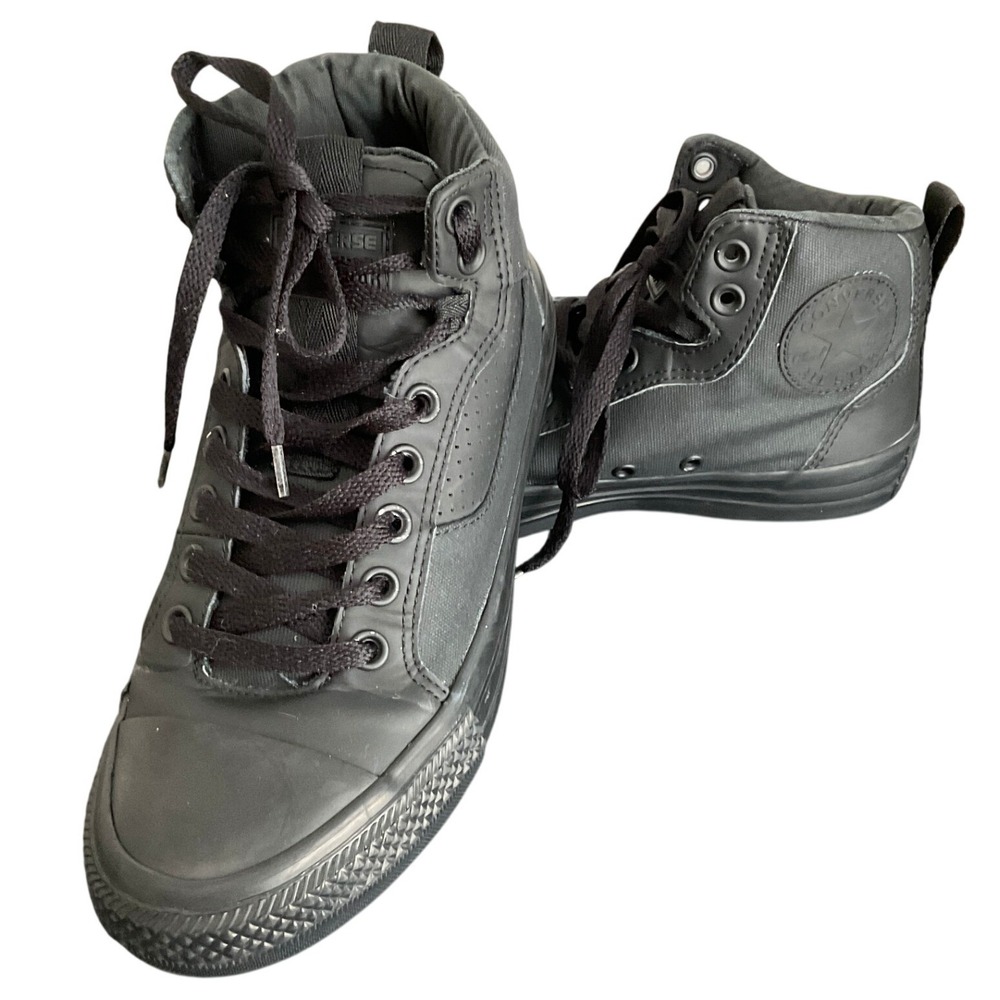 Converse Chuck Taylor All Star Hi Top Black Monochrome Sneakers Mens 7 Womens 9